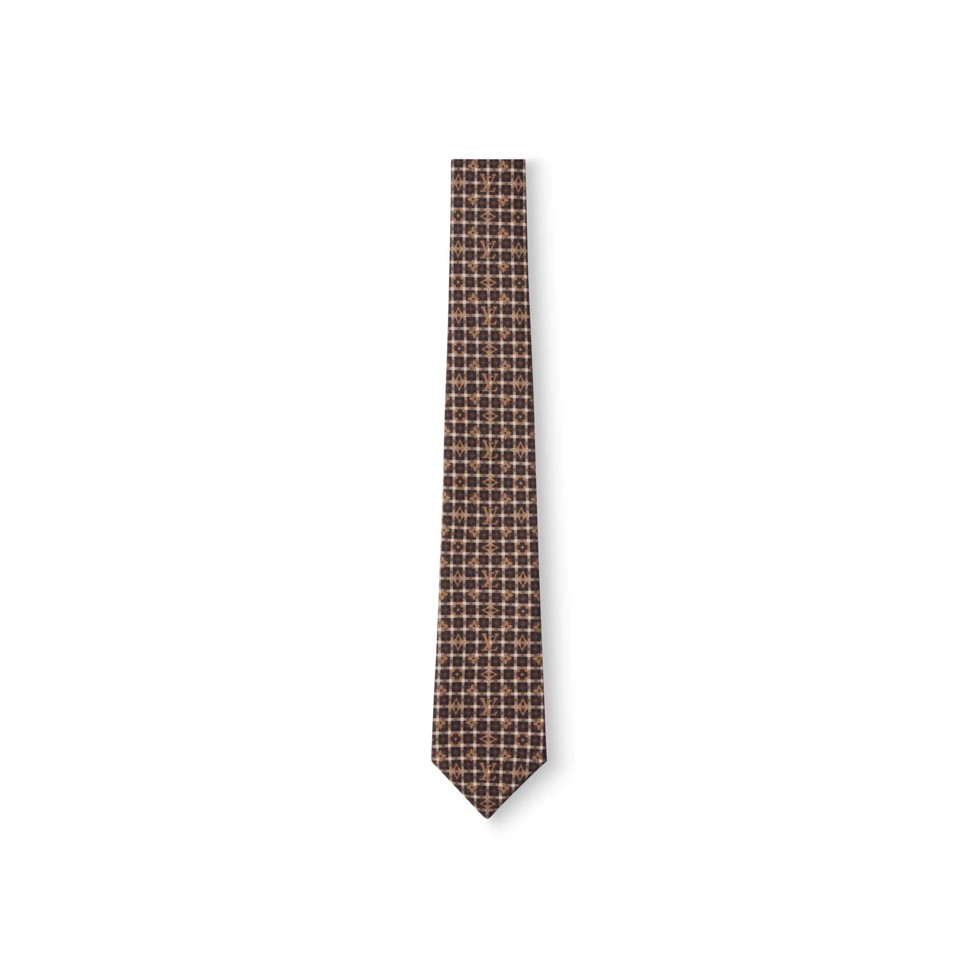 LOUIS VUITTON ネクタイ モノグラム ストライプ ブラウン louis-vuitton-monogram-
